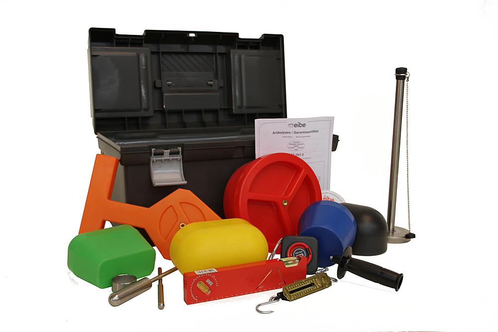 Test specimen kit for play equipment in compliance with EN 1176