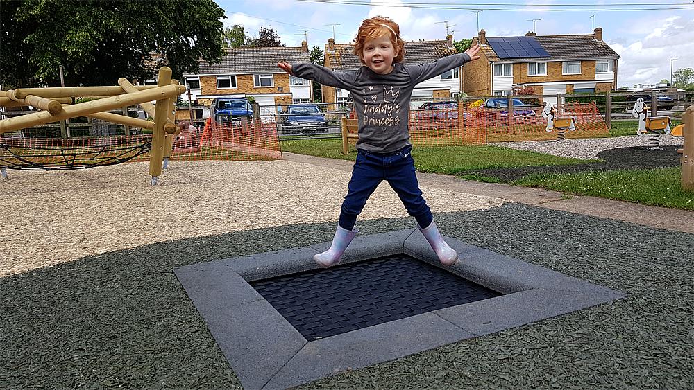 Trampoline de sol kids tramp playground 150x150 cm