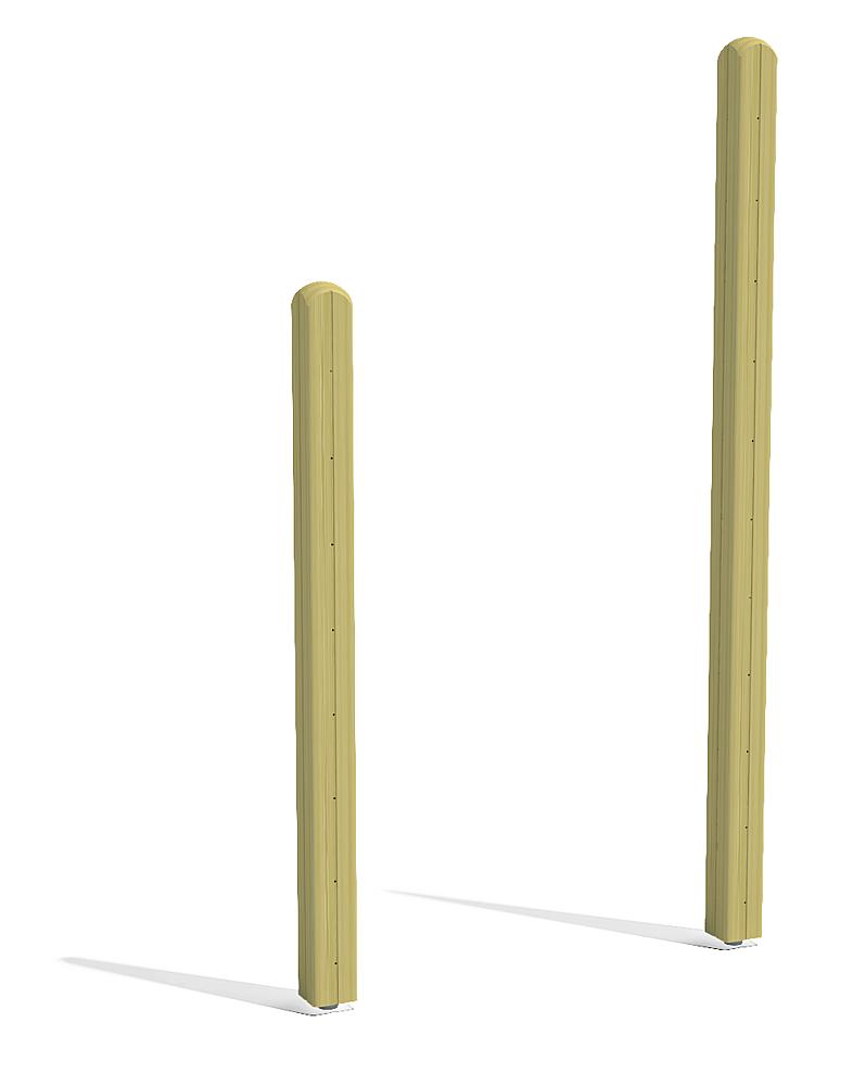 2 upright posts for elephant piano