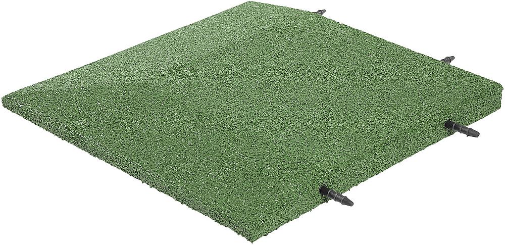 Impact attenuation tile edge corner tile 50x50x5 cm rubber granulate, green