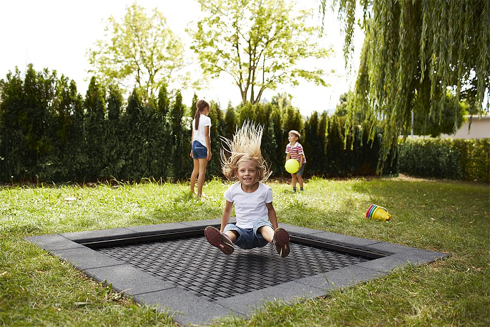 Trampoline de sol kids tramp playground 150x150 cm