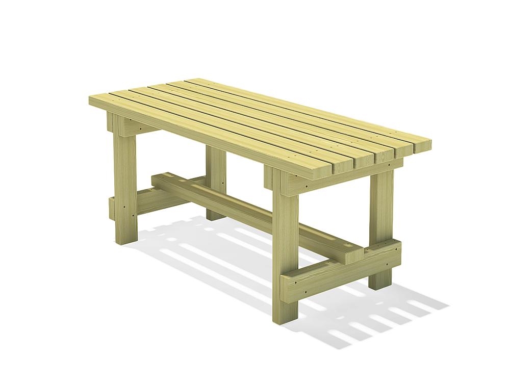 Table en bois équarri 150