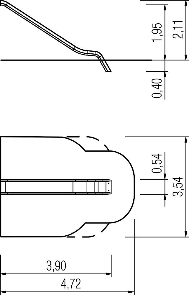 Toboggan à intégrer FV, HP 195 cm