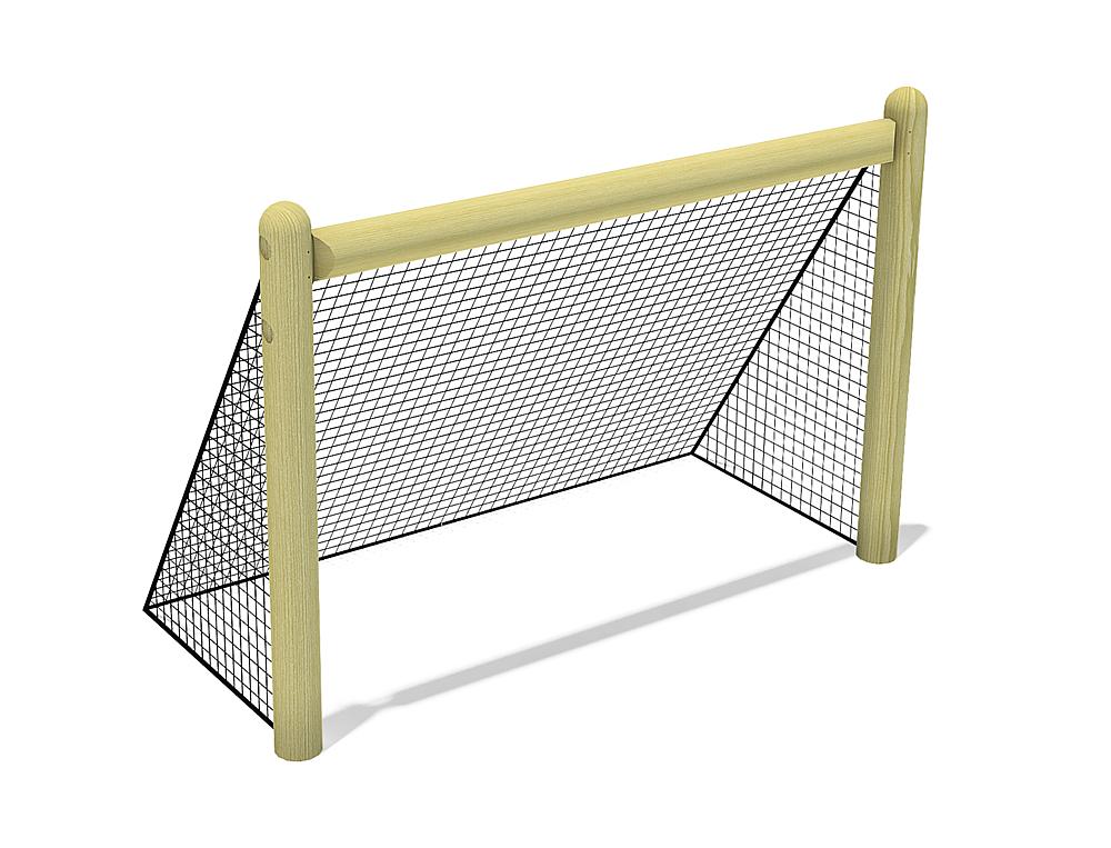 Wooden goal with net, 180x120 cm